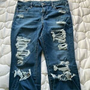 AE Distressed Patched Jeggings